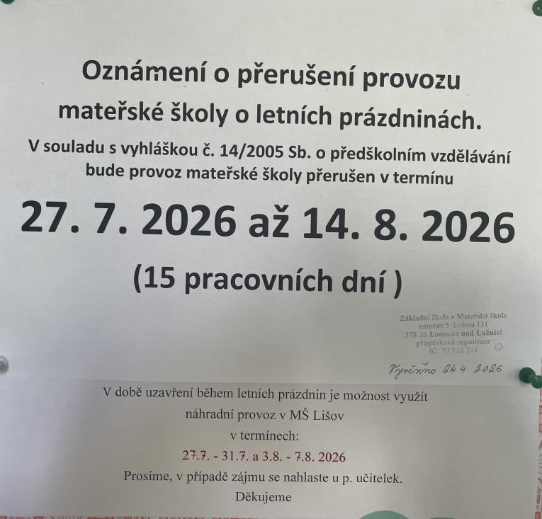 Přerušení provozu